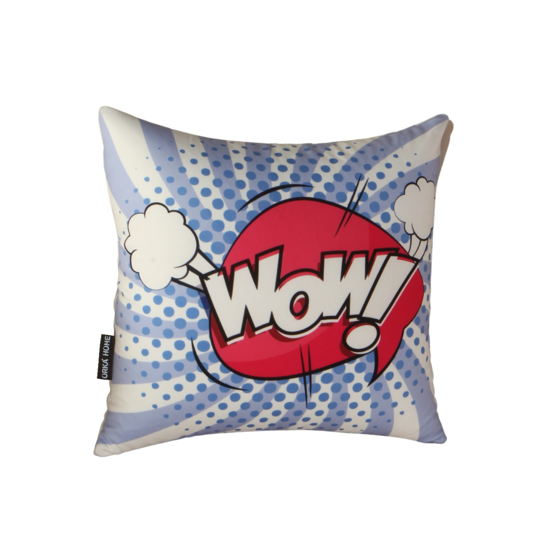 Orka Home Digital Printed Spandex Stretchable Fabric Microbeads Cushion (Wow!)